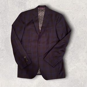 Ted Baker London Jay Trim Fit Check Wool Sport Coat size 36S US